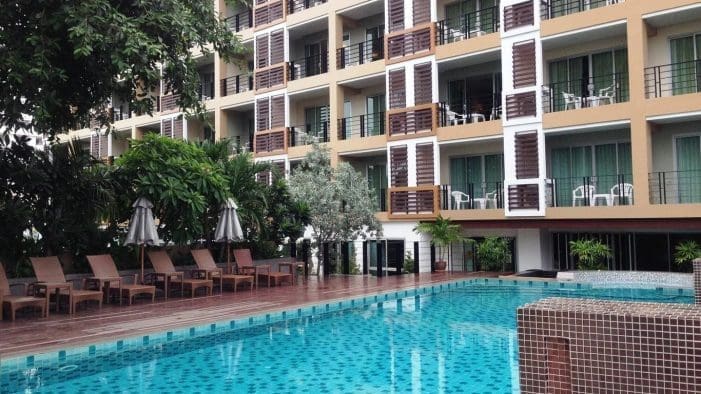 image of the pool at August Suites in Pattaya